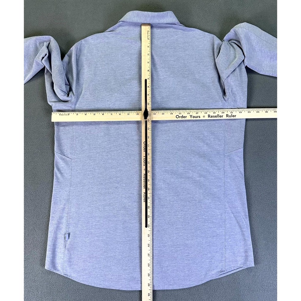Lululemon Shirt XL Blue Commission Qwick Oxford Smart Casual Office Performance - Picture 8 of 10